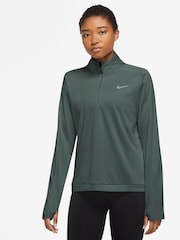 Nike Dark Green Dri-FIT Pacer Half Zip Running Top - Image 3 of 5