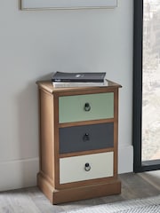 Pacific Multi Loft Pine Wood Sage 3 Drawer Unit - Image 1 of 6