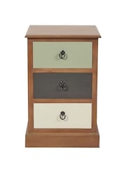 Pacific Multi Loft Pine Wood Sage 3 Drawer Unit - Image 2 of 6