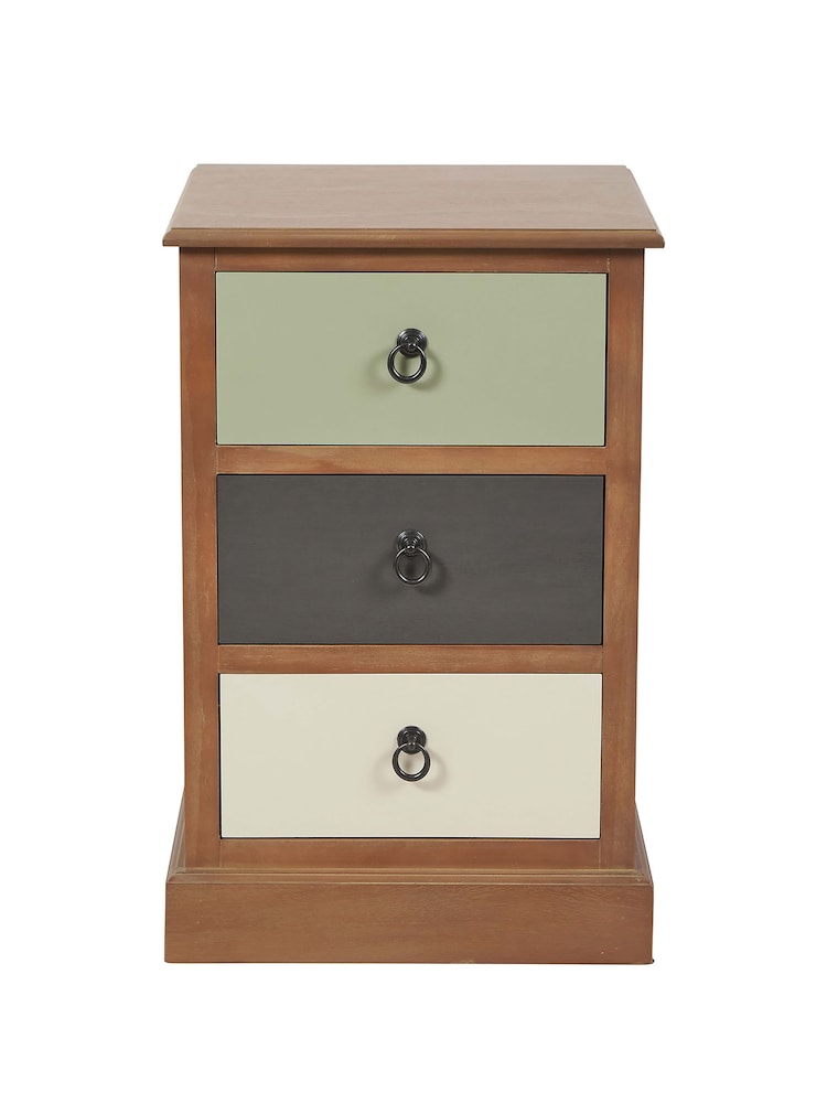 Pacific Multi Loft Pine Wood Sage 3 Drawer Unit - Image 2 of 6