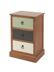 Pacific Multi Loft Pine Wood Sage 3 Drawer Unit - Image 3 of 6