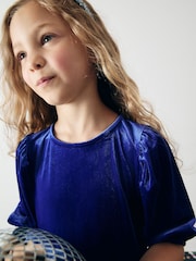 Kobaltblau - Velvet Party Dress (3-16yrs) - Bild 4 von 8