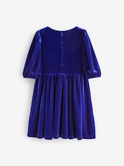 Kobaltblau - Velvet Party Dress (3-16yrs) - Bild 6 von 8