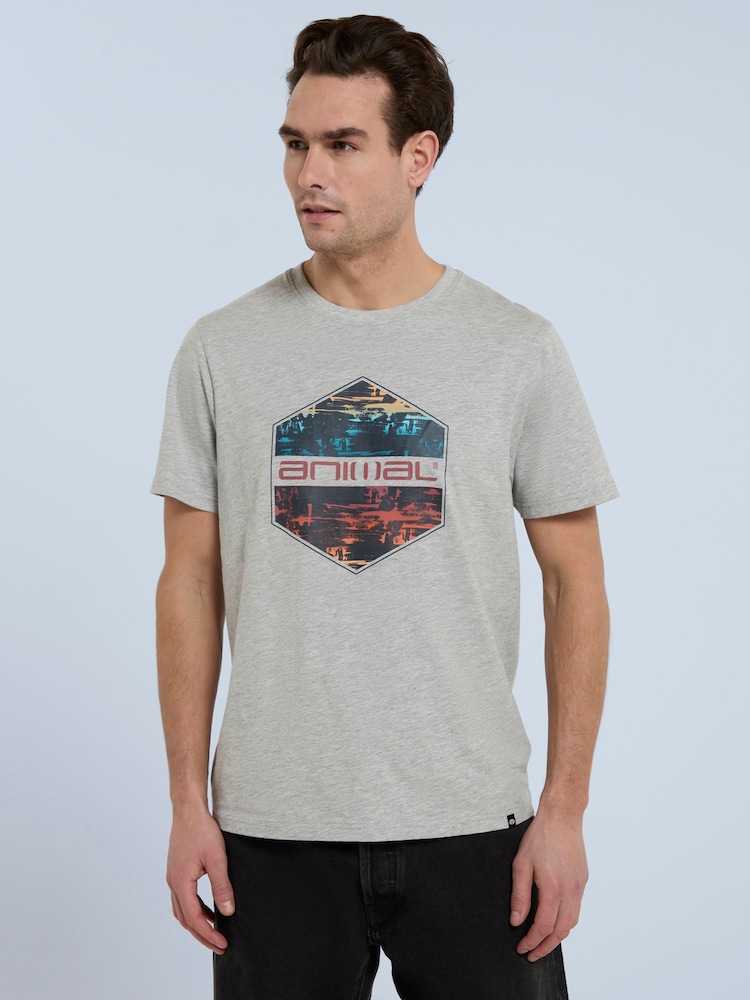Animal Grey Mens Jacob Logo T-Shirt - Image 1 of 9