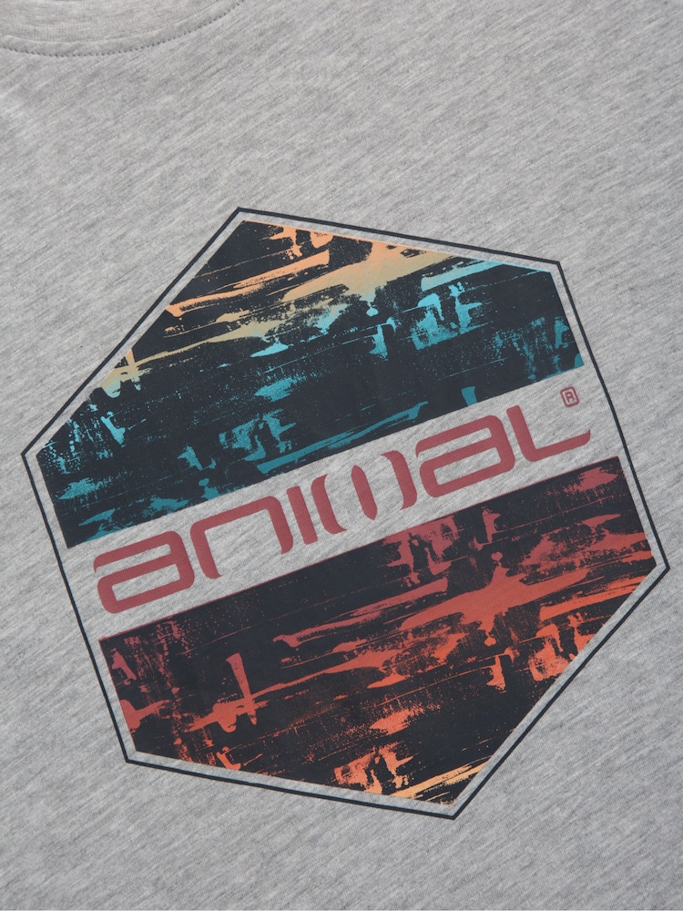 Animal Grey Mens Jacob Logo T-Shirt - Image 9 of 9