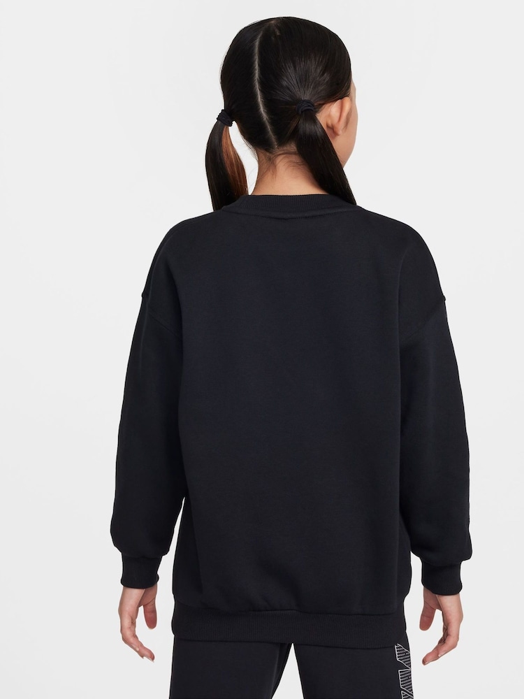 Nike Black Oversized Shine Crew Sweatshirt - Image 2 of 5