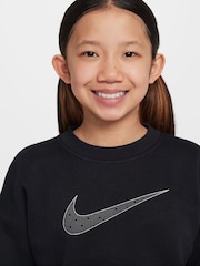 Nike Black Oversized Shine Crew Sweatshirt - Image 4 of 5