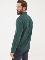 FatFace Teal Blue Burgess Floral Print Shirt - Image 2 of 5