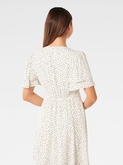 Forever New White Pria Button Through Mini Dress - Image 4 of 5