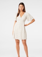 Forever New White Pria Button Through Mini Dress - Image 5 of 5