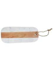 Maison by Premier White Oblong Marble And Acacia Board - Image 5 of 6