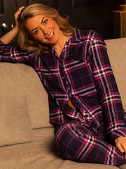 Cyberjammies Blue Long Sleeved Check Pyjamas Set - Image 1 of 4