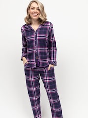 Cyberjammies Blue Long Sleeved Check Pyjamas Set - Image 2 of 4