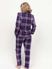 Cyberjammies Blue Long Sleeved Check Pyjamas Set - Image 3 of 4