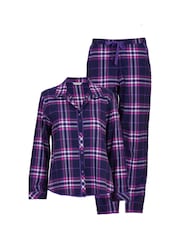 Cyberjammies Blue Long Sleeved Check Pyjamas Set - Image 4 of 4