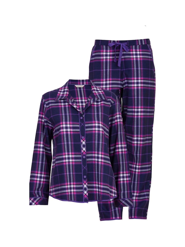 Cyberjammies Blue Long Sleeved Check Pyjamas Set - Image 4 of 4