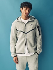 Sivá - Nike Tech Fleece Zip Up Hoodie - Obrázok 1 z 24