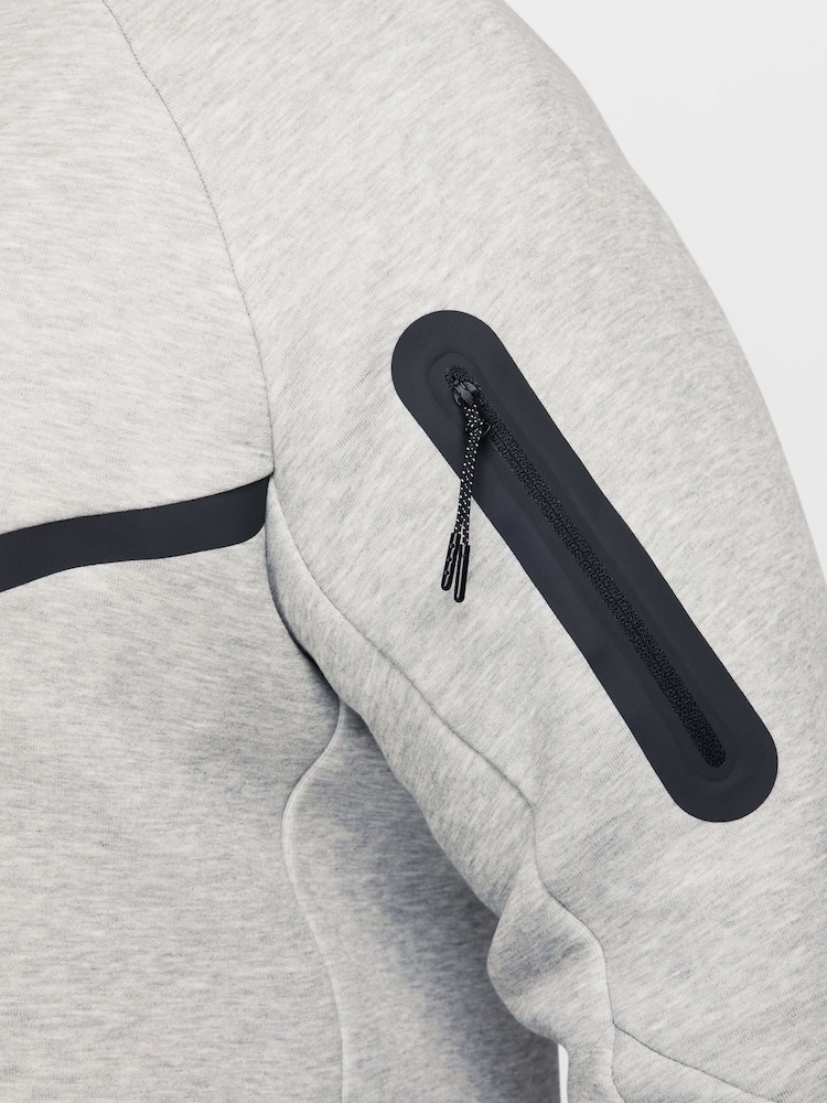 Nike Grey Tech Fleece Zip-Up Hoodie - Image 14 of 24