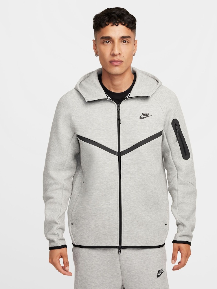 Nike Grey Tech Fleece Zip-Up Hoodie - Image 15 of 24