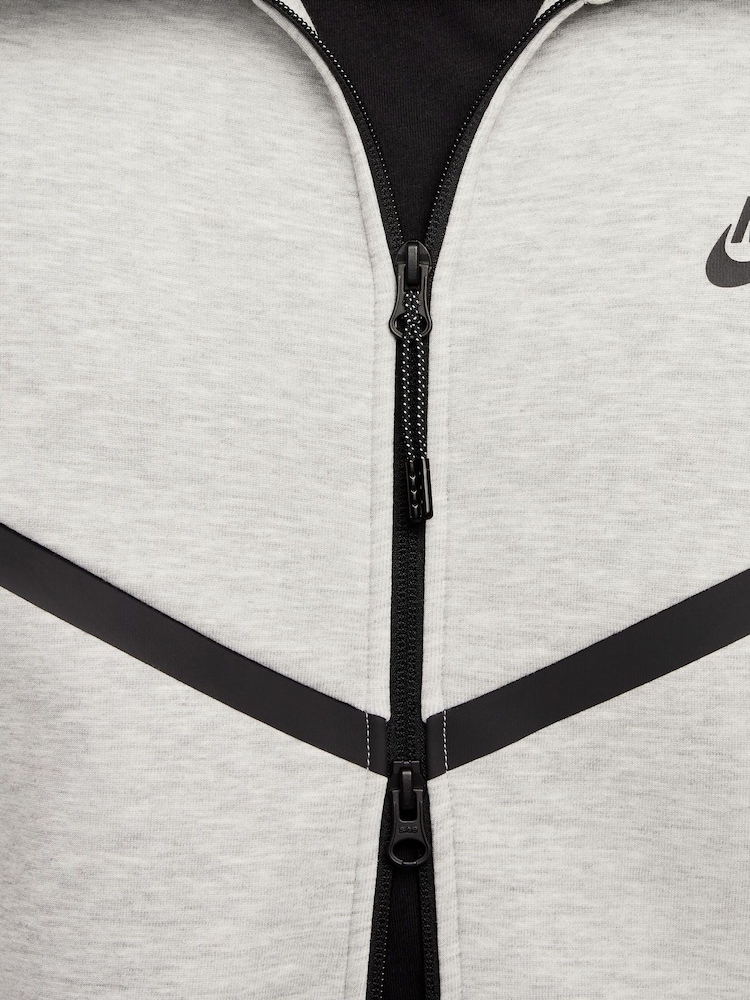 Nike Grey Tech Fleece Zip-Up Hoodie - Image 17 of 24