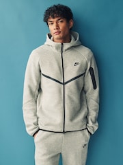 Sivá - Nike Tech Fleece Zip Up Hoodie - Obrázok 2 z 24