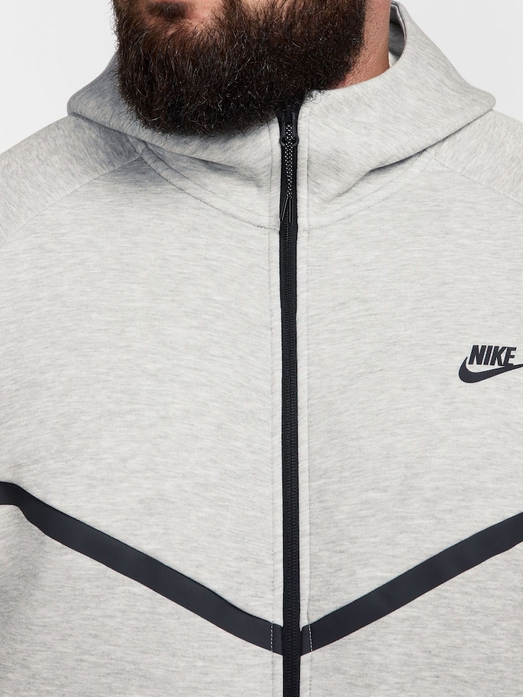 Nike Grey Tech Fleece Zip-Up Hoodie - Image 22 of 24