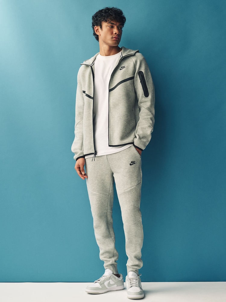 Nike Grey Tech Fleece Zip-Up Hoodie - Image 3 of 24