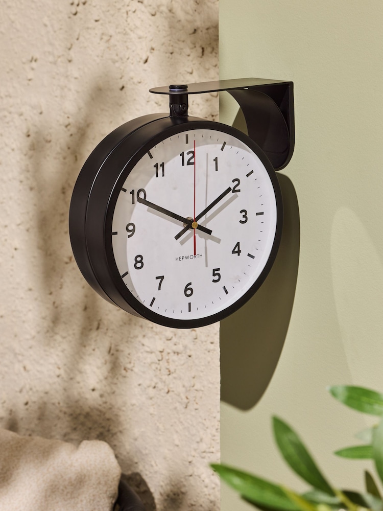 Black Station Clock - Image 2 of 6