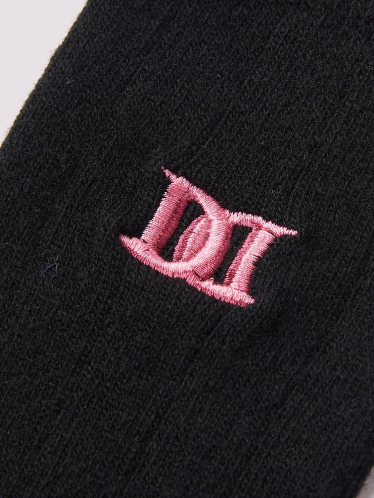 Duchamp Black Mens Chunky Cashmere Mix Rib Socks - Image 3 of 3
