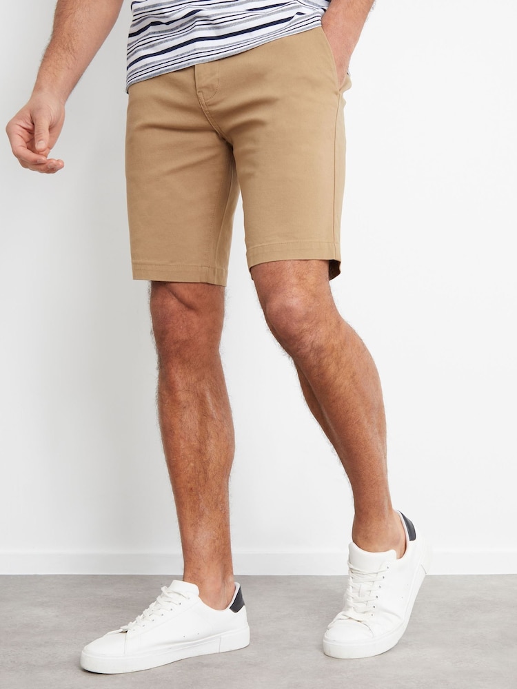 Piedra - Threadbare Slim Fit Cotton Chino Shorts With Stretch - Imagen 1 de 4 Piedra - Threadbare Slim Fit Cotton Chino Shorts With Stretch - Imagen 1 de 4