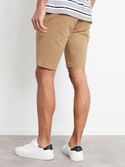 Threadbare Stone Slim Fit Cotton Chino Shorts With Stretch - Image 2 of 4