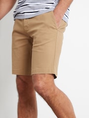 Threadbare Stone Slim Fit Cotton Chino Shorts With Stretch - Image 4 of 4