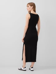 French Connection Black Cotton Rassia Slash Neck Dress - Image 2 of 4