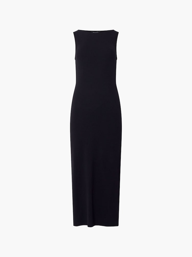 French Connection Black Cotton Rassia Slash Neck Dress - Image 4 of 4