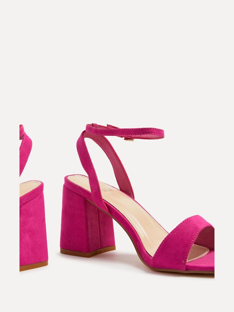 Linzi Pink Tara Barely There Block Heeled Sandals - Image 5 of 5