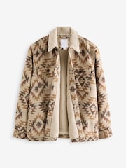 Stone - Borg Lined Pattern Shacket - Bild 7 von 12