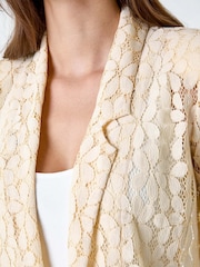 Roman Natural Floral Lace Blazer Jacket - Image 5 of 5