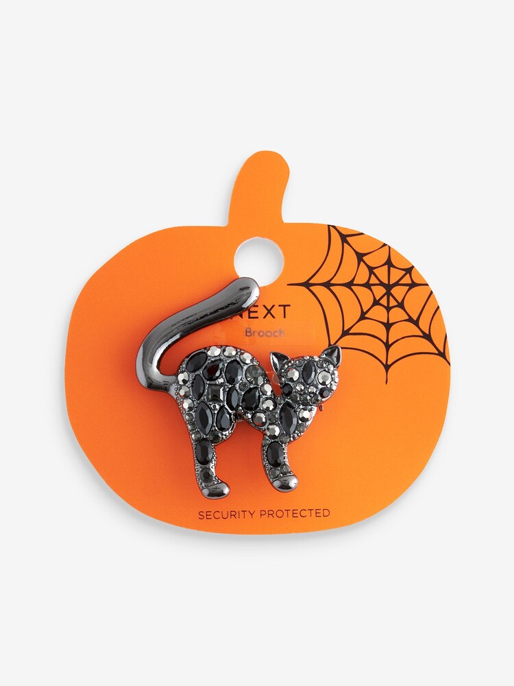 Black Halloween Cat Sparkle Brooch - Image 7 of 7 Black Halloween Cat Sparkle Brooch - Image 7 of 7