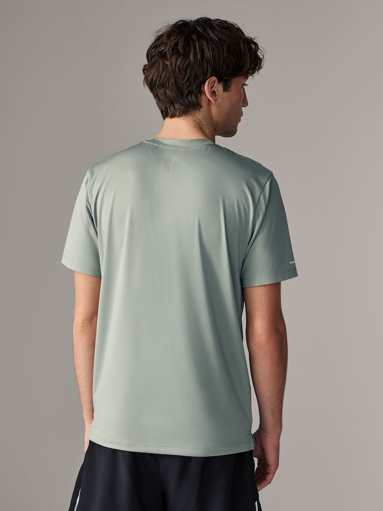 Vert sauge foncé - T-shirt d’entraînement texturé Active Gym - Image 3 of 8
