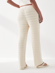 ONLY Cream Wide Leg Crochet Beach Trousers - Image 2 of 5