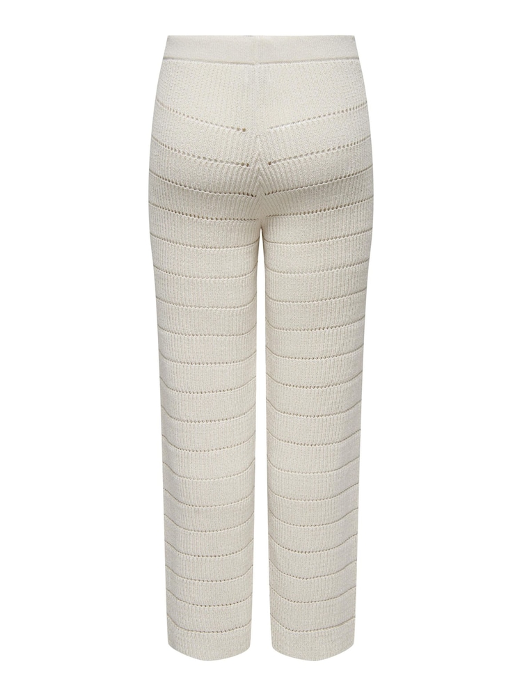 ONLY Cream Wide Leg Crochet Beach Trousers - Image 5 of 5