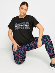 Yours Curve Black Be yourself Active Top - Image 1 of 5