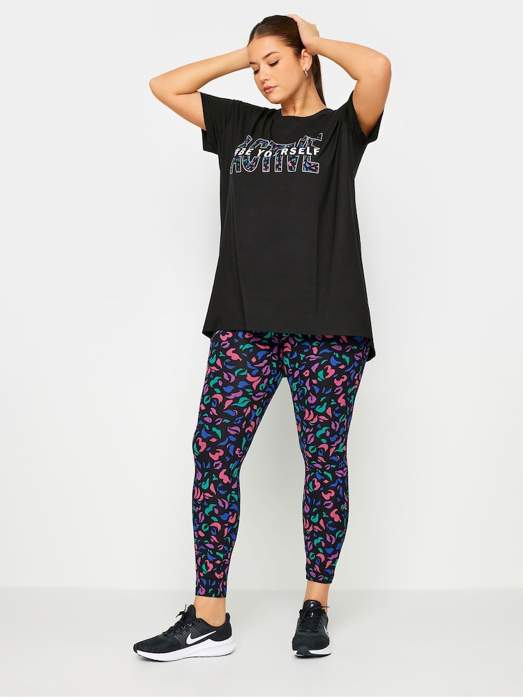 Yours Curve Black Be yourself Active Top - Image 2 of 5