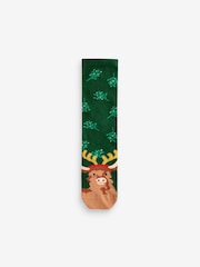 Hamish the Highland Cow Christmas Pattern Ankle Socks 4 Pack - Image 4 of 5
