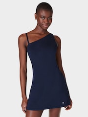 Sweaty Betty Navy Blue All Round Asymmetric Dress - Image 3 of 10