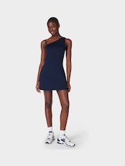 Sweaty Betty Navy Blue All Round Asymmetric Dress - Image 4 of 10
