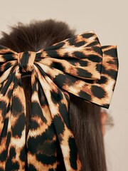 Animal Check Bow Hair Clip - Image 2 of 5
