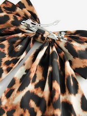 Animal Check Bow Hair Clip - Image 4 of 5