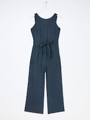 FatFace Liz Blue Linen Jumpsuit - Image 7 of 7