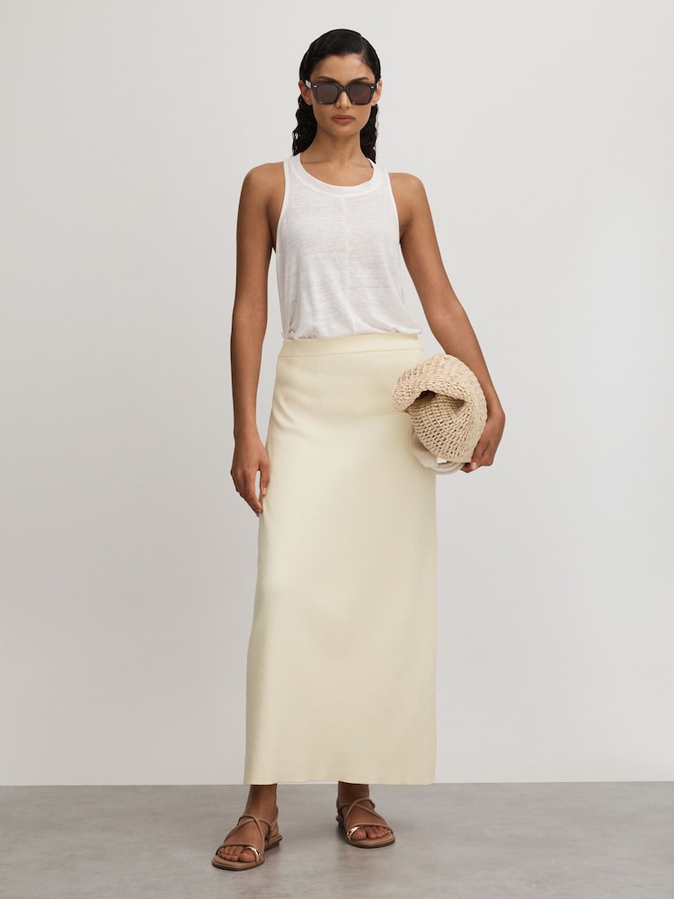 Anna Quan Knitted Cotton Midi Skirt - Image 1 of 5